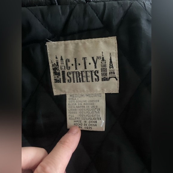 City streets leather Jacket men’s Medium black - Picture 8 of 10